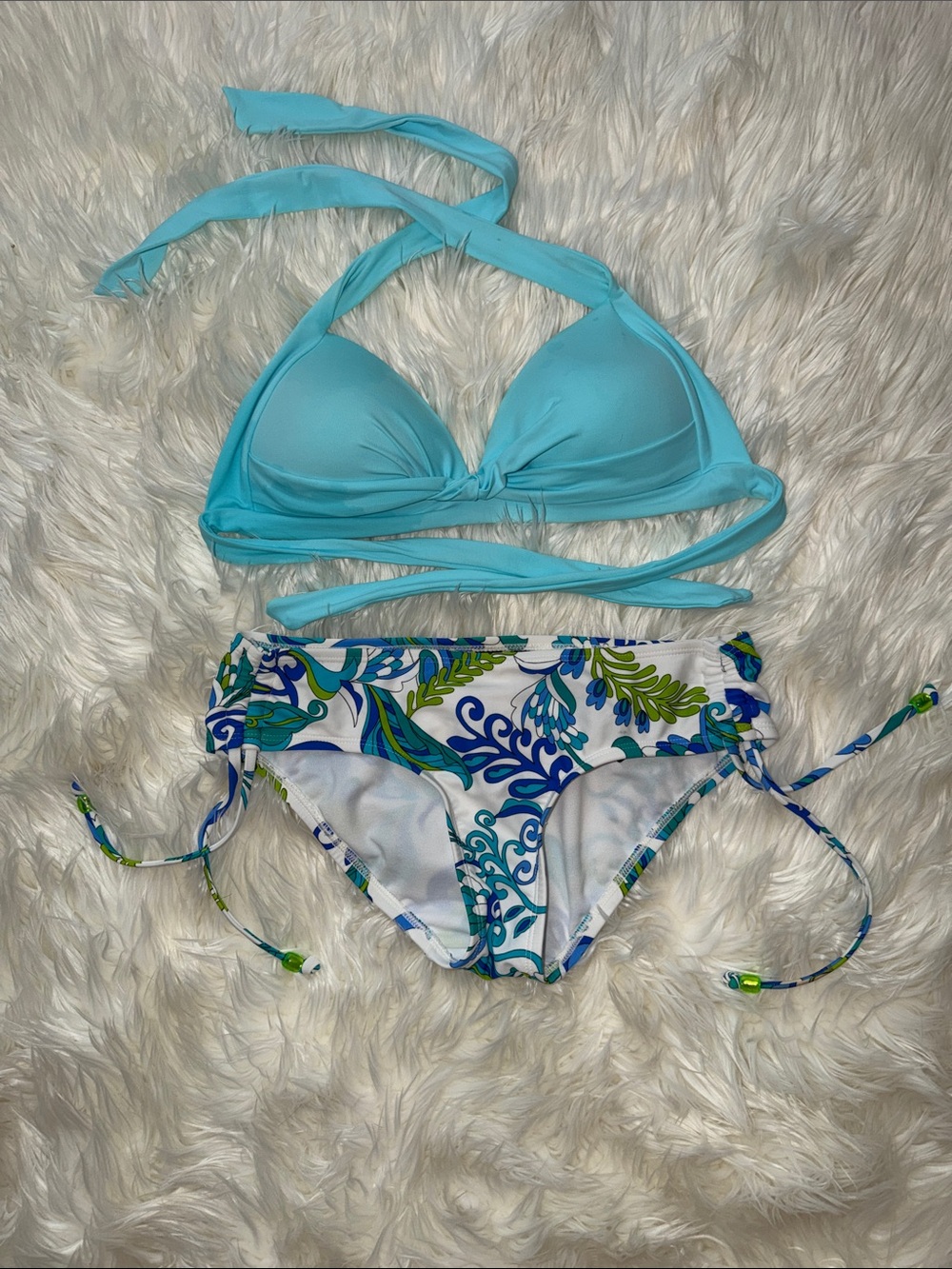 🩵NWT🩵GREEN AND BLUE PAISLEY PRINT BIKINI🩵